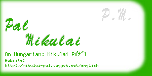 pal mikulai business card